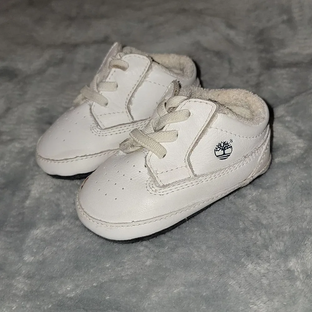Timberland Soft Bottom Leather Crib Shoes Baby Infant Size 1